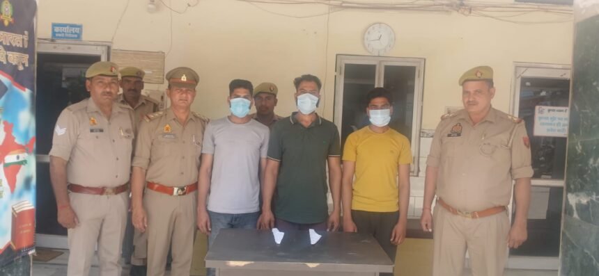 “Hapur: Three accused have been arrested in the case of the stabbing murder of history-sheeter Rashid.” IMAGE CREDIT TO POLICE
