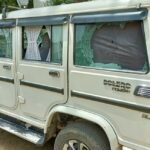 “Attack on an electricity department team in Barala; vehicle windows were broken.” IMAGE CREDIT TO REPORTER
