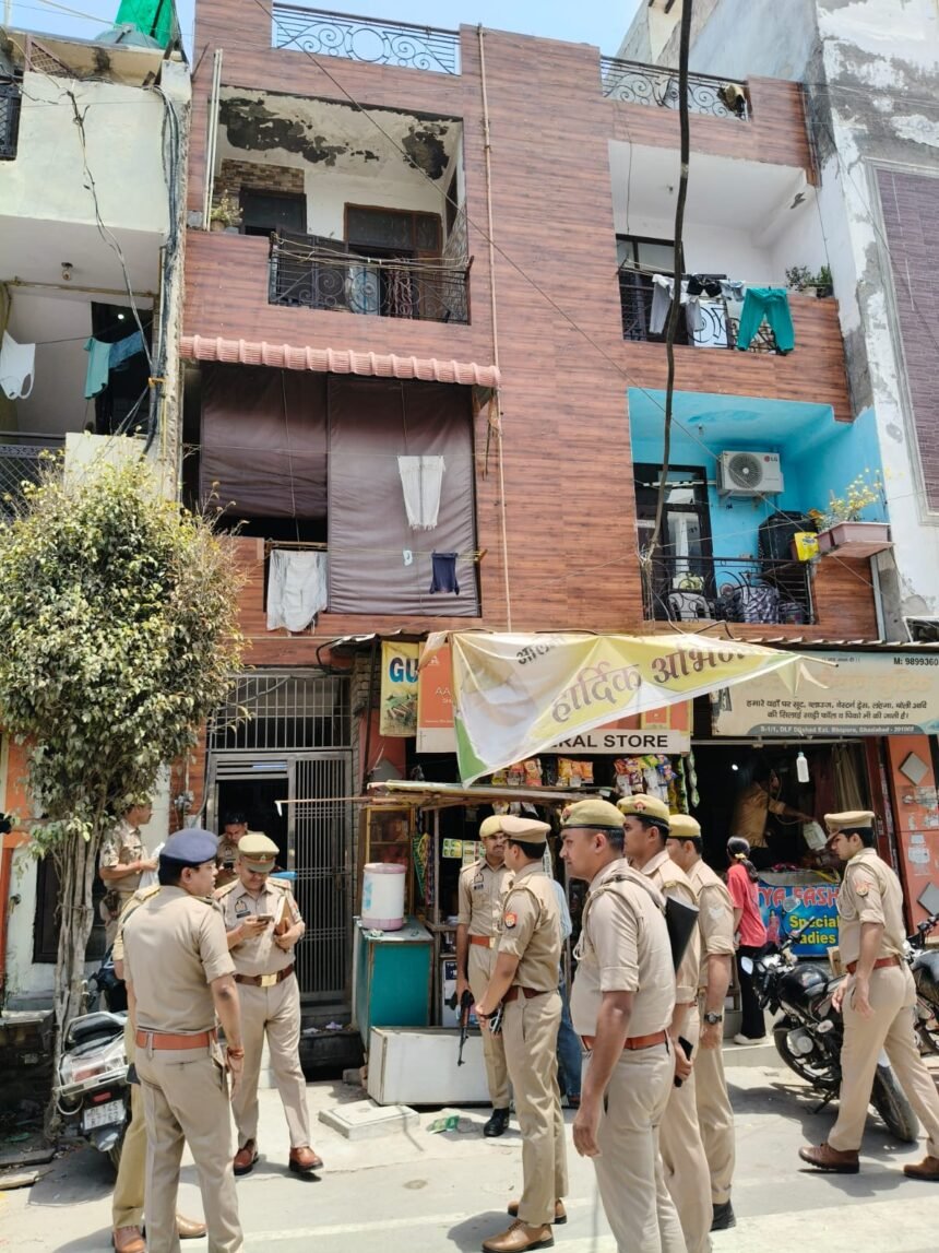 “Two bodies were found under suspicious circumstances in a DLF flat; the police have sent them for post-mortem.” IMAGE CREDIT TO POLICE