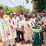 Mayor Sunita Dayal laid the foundation stone for development works worth crores in the city. IMAGE CREDIT TO नगर निगम
