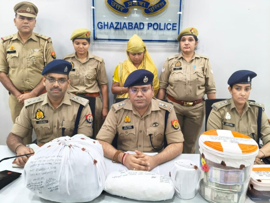 Under “Operation Prahar,” Nandgram Police arrested a woman accused of possessing illegal narcotic substances. IMAGE CREDIT TO POLICE
