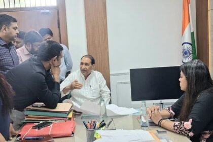 A review meeting was held regarding the proposed construction of a 100-bed hospital in Bisahda village under Dadri Assembly constituency. IMAGE CREDIT TO INFORMATION DEPARTMENT