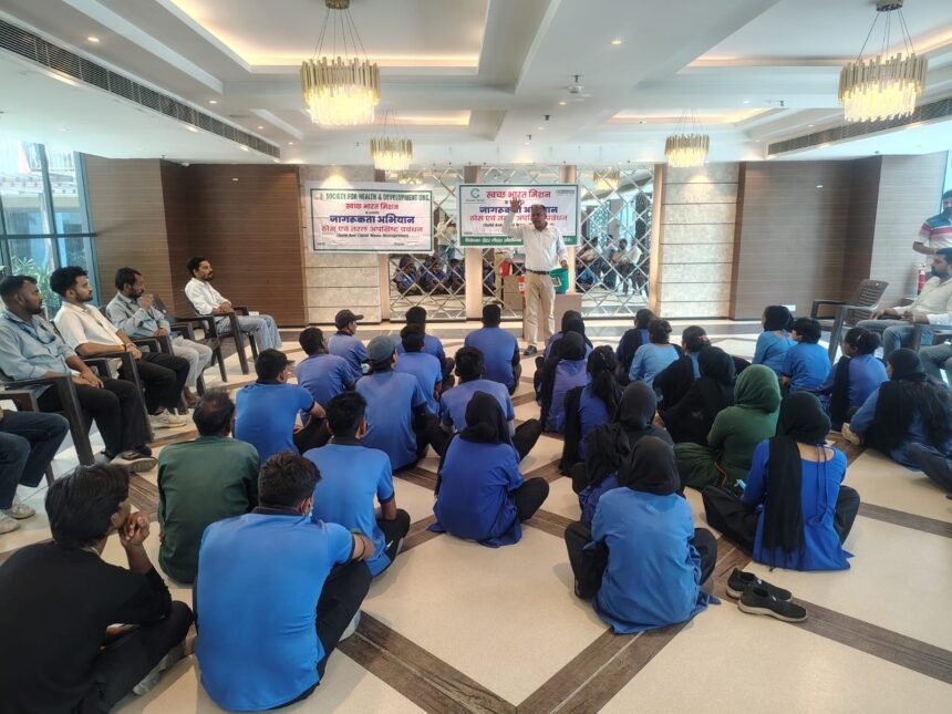 An awareness campaign regarding the Solid Waste Management Rules 2026 was organized at Valencia Homes Society. IMAGE CREDIT TO प्राधिकरण