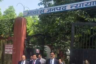 In a unique initiative for environmental and fuel conservation, the District Judge walked to the office instead of using a vehicle. IMAGE CREDIT TO REPORTER