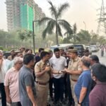 Under a special fire safety campaign in the Ghaziabad Commissionerate, mock drills were conducted in high-rise buildings to improve emergency preparedness and response. IMAGE CREDIT TO फायर डिपार्मेंट