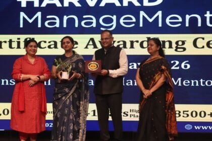 “A Harvard Management Guide Award ceremony was organized at IMS Ghaziabad.” IMAGE CREDIT TO इंस्टीट्यूट