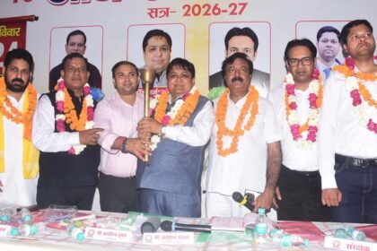 “The 40th installation ceremony of the Bharatiya Vidyarthi Sangam was held, and Dr. Arjun Verma was appointed president.” IMAGE CREDIT TO भारतीय विद्यार्थी संगम