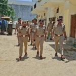The DIG of Meerut Range inspected Inchauli Police Station and reviewed security arrangements and police functioning. IMAGE CREDIT TO POLICE