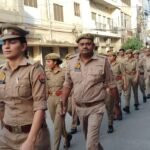 “Police conducted a flag march ahead of Bakrid and appealed not to sacrifice prohibited animals.” IMAGE CREDIT TO POLICE