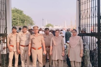 “On Eid-ul-Adha, a spirit of brotherhood and enthusiasm was seen, and prayers were offered at Eidgahs.” IMAGE CREDIT TO POLICE