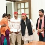 “In the Ritik murder case, Akhilesh Yadav stood with the victim’s family and provided financial assistance.” IMAGE CREDIT TO रिपोर्टर