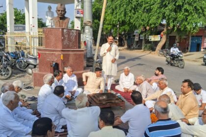 “Chaudhary Sahab took bold decisions such as abolishing the zamindari system and implementing consolidation of land holdings,” said Praveen Rana. IMAGE CREDIT TO REPORTER