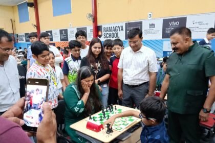 The District Magistrate inaugurated the district-level chess competition, in which 235 players participated. IMAGE CREDIT TO INFORMATION DEPARTMENT