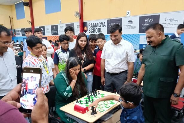 The District Magistrate inaugurated the district-level chess competition, in which 235 players participated. IMAGE CREDIT TO INFORMATION DEPARTMENT