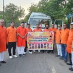 BJP workers set out on the Devbhoomi Darshan Yatra of Uttarakhand and will visit various religious sites. IMAGE CREDIT TO** Alternative formal version: **BJP workers have embarked on the Uttarakhand Devbhoomi Darshan Yatra to visit several religious places. IMAGE CREDIT TO रिपोर्टर
