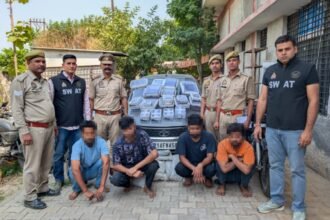 Under Operation Prahar, the SWAT team has uncovered an online drug supply racket and arrested four accused persons. IMAGE CREDIT TO POLICE
