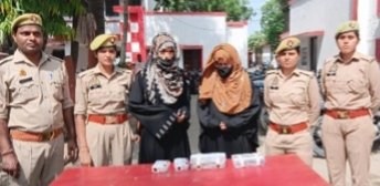 Two Real Sisters Involved in Drug Trade Arrested in Bijnor; Over ₹88,000 Cash and Smack Recovered — IMAGE CREDIT TO POLICE