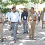 DM and SP inspected the police recruitment examination and reviewed security arrangements — IMAGE CREDIT TO सूचना विभाग