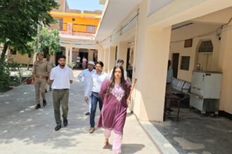 DM inspected the police recruitment examination being conducted at 20 exam centres — IMAGE CREDIT TO INFORMATION DEPARTMENT