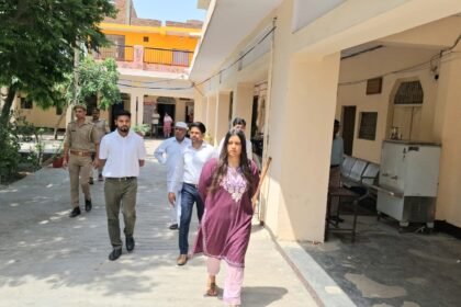 DM inspected the police recruitment examination being conducted at 20 exam centres — IMAGE CREDIT TO INFORMATION DEPARTMENT