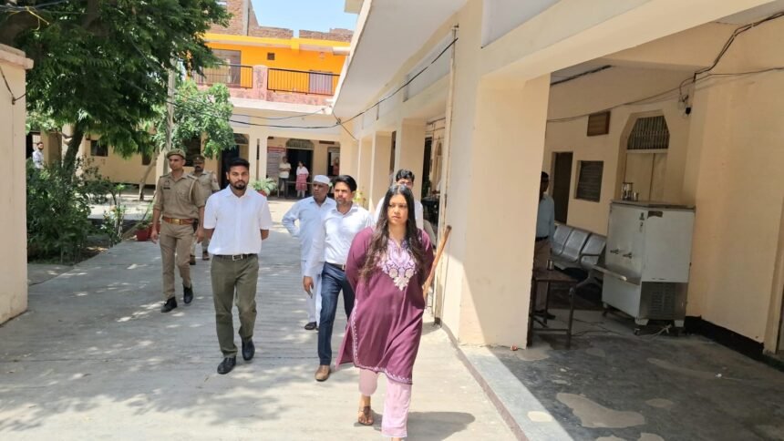 DM inspected the police recruitment examination being conducted at 20 exam centres — IMAGE CREDIT TO INFORMATION DEPARTMENT
