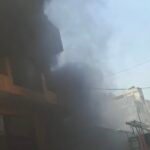 A fire broke out in a chemical warehouse in Adarsh Nagar; the fire department brought the blaze under control. IMAGE CREDIT TO फायर डिपार्मेंट