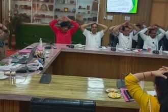 Resolve taken to celebrate International Yoga Day as a mass movement — IMAGE CREDIT TO सूचना विभाग