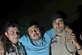 Loni police arrested a ₹50,000 reward accused in an encounter; he was shot in both legs. IMAGE CREDIT TO POLICE