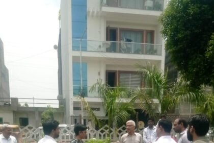 Contractor blacklisted for poor quality work; orders issued to remove the pathway. IMAGE CREDIT TO प्राधिकरण