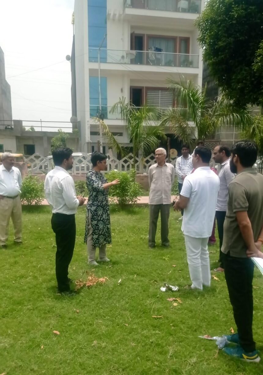 Contractor blacklisted for poor quality work; orders issued to remove the pathway. IMAGE CREDIT TO प्राधिकरण
