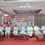 Media interaction held on completion of 12 years of the Central Government; In-charge Minister Brijesh Singh listed achievements. IMAGE CREDIT TO सूचना विभाग