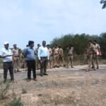 Construction of a power substation remained stalled for 10 months due to a farmer’s demand; work began under the presence of police and PAC. IMAGE CREDIT TO रिपोर्टर