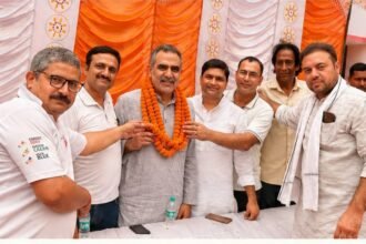 A Public Welfare Camp was organized in Shahpur on the completion of 12 years of the Modi Government. — IMAGE CREDIT TO REPORTER