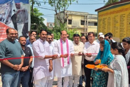 "On the completion of 12 years of the Central Government, a public welfare camp and development exhibition were inaugurated." IMAGE CREDIT TO रिपोर्टर