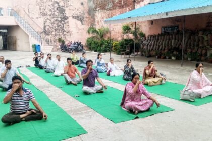 Yoga Camp Organized at Swami Kalyan Dev Girls Inter College — IMAGE CREDIT TO कॉलेज