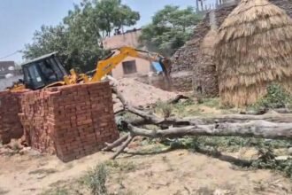 Administration’s Bulldozer Action in Village Kushaliya; Encroached “Enemy Property” Freed — IMAGE CREDIT TO सूचना विभाग