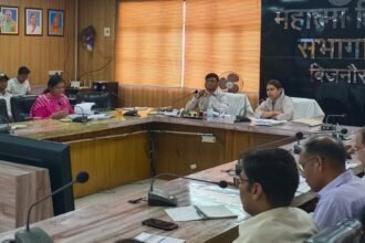 During the review of the Chief Minister Dashboard, the District Magistrate instructed officials to speed up the progress of development schemes. IMAGE CREDIT TO INFORMATION DEPARTMENT