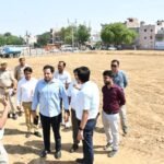 The municipal corporation will develop a green forest using the Miyawaki method on the land of the military ground; the Municipal Commissioner conducted an inspection. IMAGE CREDIT TO नगर निगम
