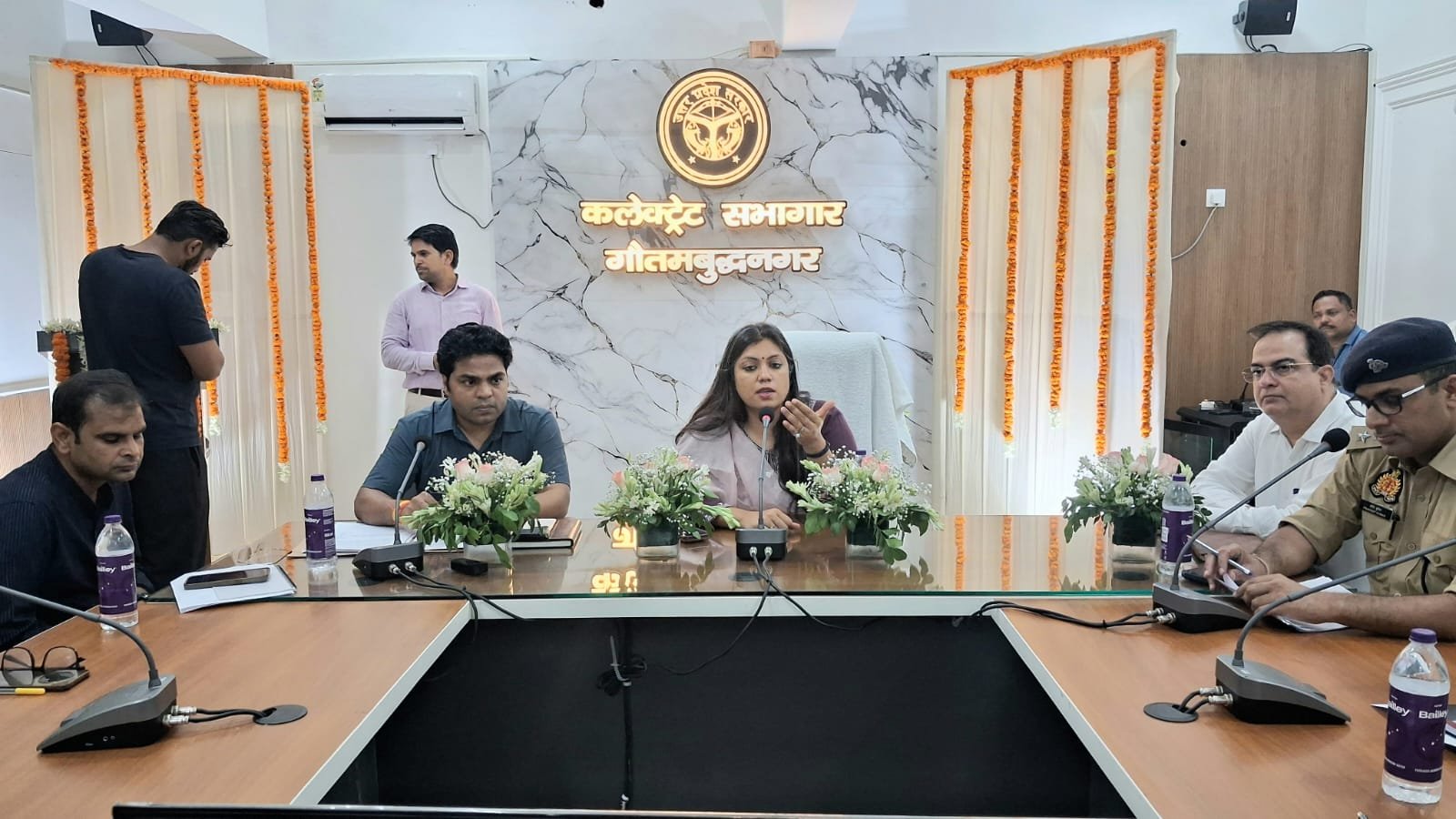 Strict action will be taken against negligence in fire safety standards; obtain NOC and registration within 15 days: DM Medha Rupam. IMAGE CREDIT TO सूचना विभाग