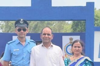 Naman Nehra from Gadana Commissioned as a Flying Officer in the Indian Air Force IMAGE CREDIT TO रिपोर्टर