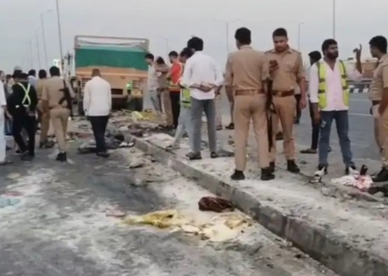Trolley Ran Over Passengers; Two Killed, Including an Innocent Child, Seven Seriously Injured; Three Referred to Meerut — IMAGE CREDIT TO POLICE