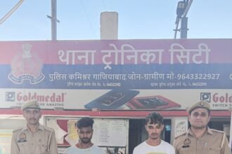 Tronica City Police arrested two accused involved in two-wheeler theft — IMAGE CREDIT TO पुलिस