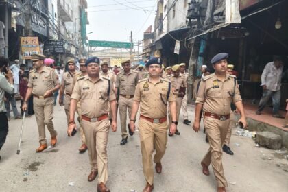 “Moharram: A procession was taken out in Ghaziabad in a peaceful atmosphere, police remained on alert mode” IMAGE CREDIT TO POLICE