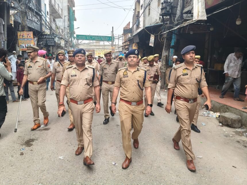 “Moharram: A procession was taken out in Ghaziabad in a peaceful atmosphere, police remained on alert mode” IMAGE CREDIT TO POLICE