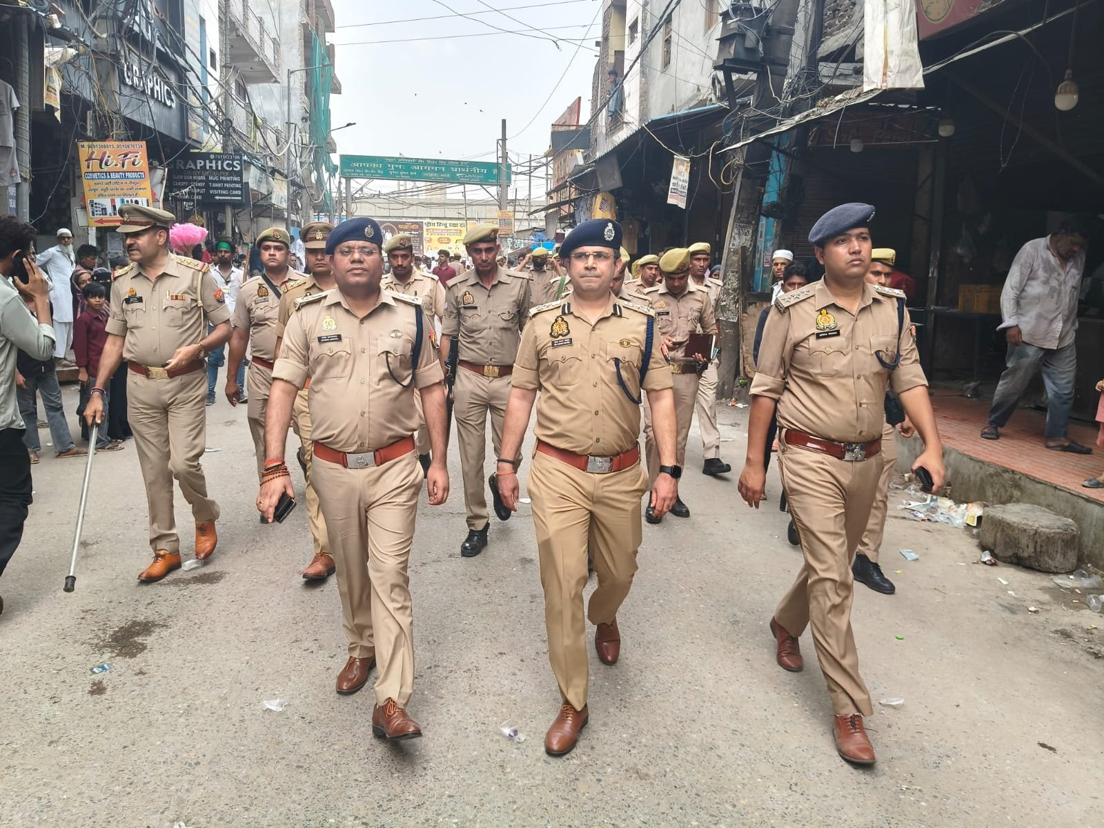 “Moharram: A procession was taken out in Ghaziabad in a peaceful atmosphere, police remained on alert mode” IMAGE CREDIT TO POLICE