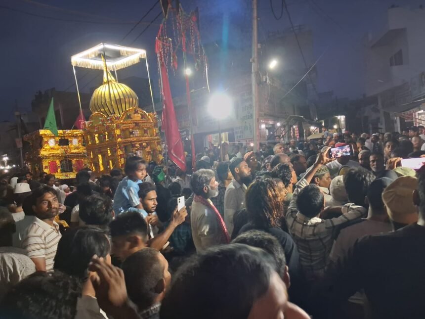 “In the Garh region, on the occasion of Muharram, tazias were taken out and the martyrs of Karbala were remembered” IMAGE CREDIT TO रिपोर्टर
