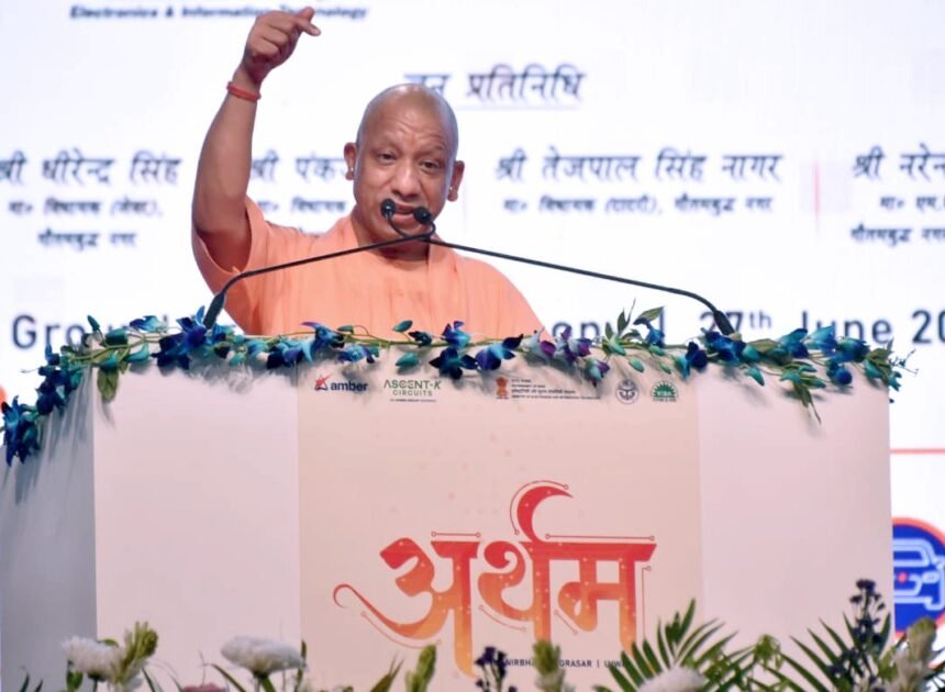 Chief Minister Yogi Adityanath Lays Foundation Stone of ₹6,785 Crore Amber and Ascent Electronic Manufacturing Plant IMAGE CREDIT TO सूचना विभाग