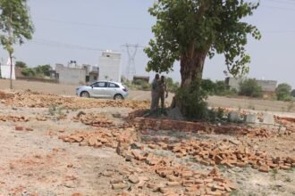 GDA Cracks Down on Illegal Development: Unauthorized Colonies Spread Across 32,000 Square Meters in Kanauja and Muradnagar Razed — IMAGE CREDIT TO प्राधिकरण