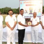 12th International Yoga Day: Administrative officials along with police personnel performed yoga in Ghaziabad. IMAGE CREDIT TO सूचना विभाग