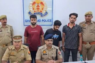 Nandgram police have arrested three accused who fired at a young man. IMAGE CREDIT TO पुलिस